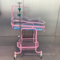 Cuna hospitalaria de acero transparente para bebés